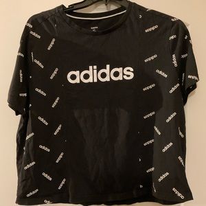 Womens adidas logo Tshirt crop top